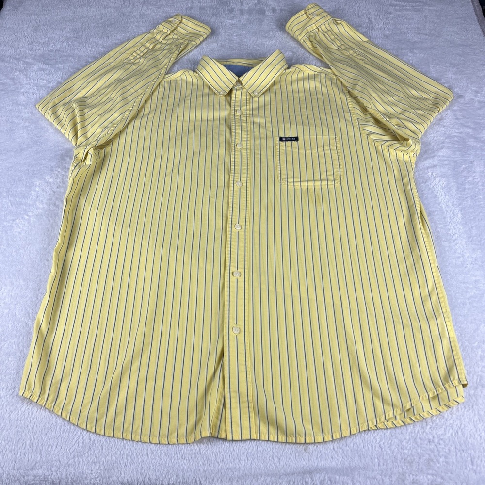 Chaps Men's XL Yellow Button Down Dress Shirt‎